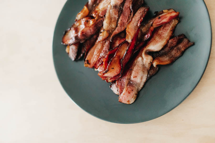 Farm fresh cooked crispy delicious bacon