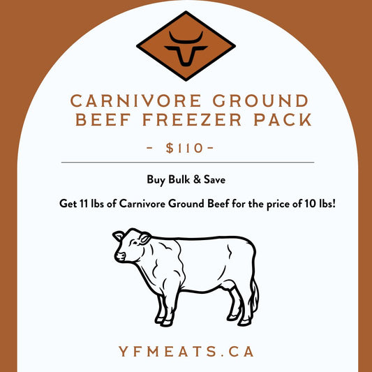 Butcher's blend of lean ground beef and beef organs including heart, liver and tongue. Nutrient rich beef organs provide an excellent source of iron, vitamin A, vitamin B12 and other minerals and nutrients. Carnivore ground beef is 90% beef and 10% beef organs.