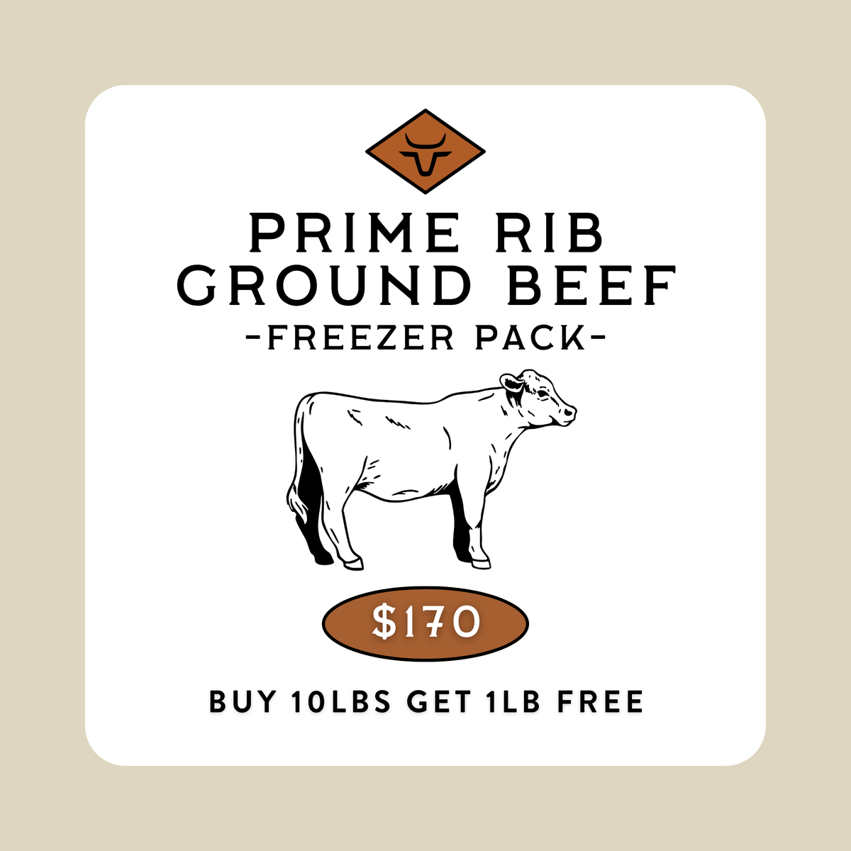 Prime Rib Ground Freezer Pack